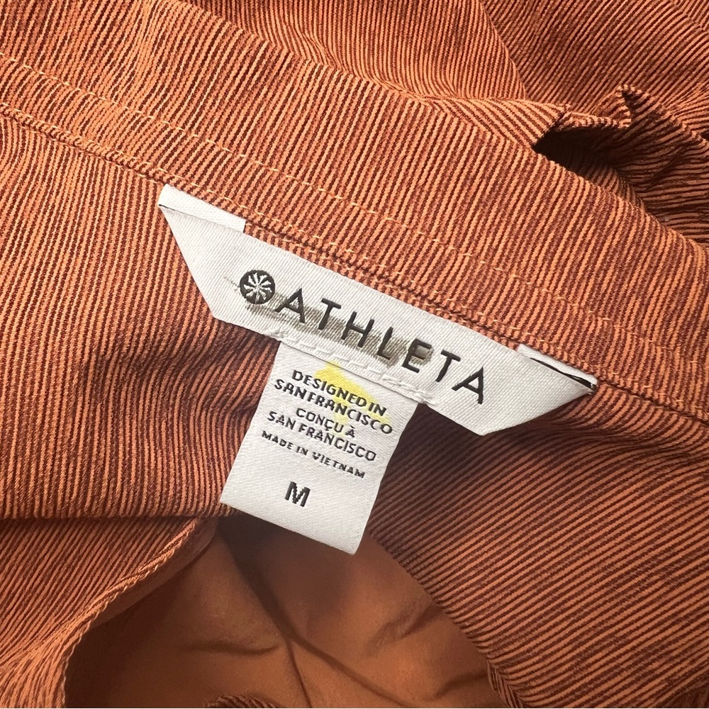 Athleta Echo Button Down Top Size Small Medium Large NWT Copper Orange - Picture 11 of 15